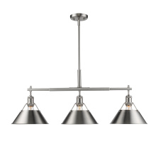 Golden Canada 3306-LP PW-PW - Yep by Golden Lighting Orwell 3-light Island Light in Pewter